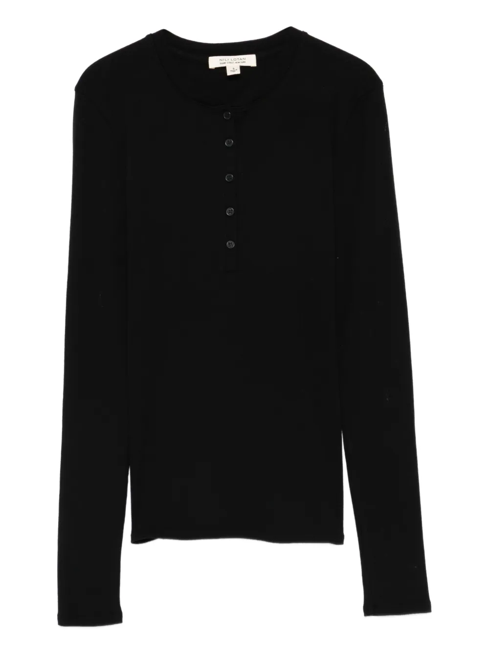 Nili Lotan button-fastening polo top - Nero