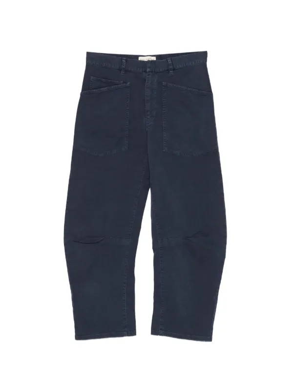Nili Lotan Patch-pocket Trousers in Blue
