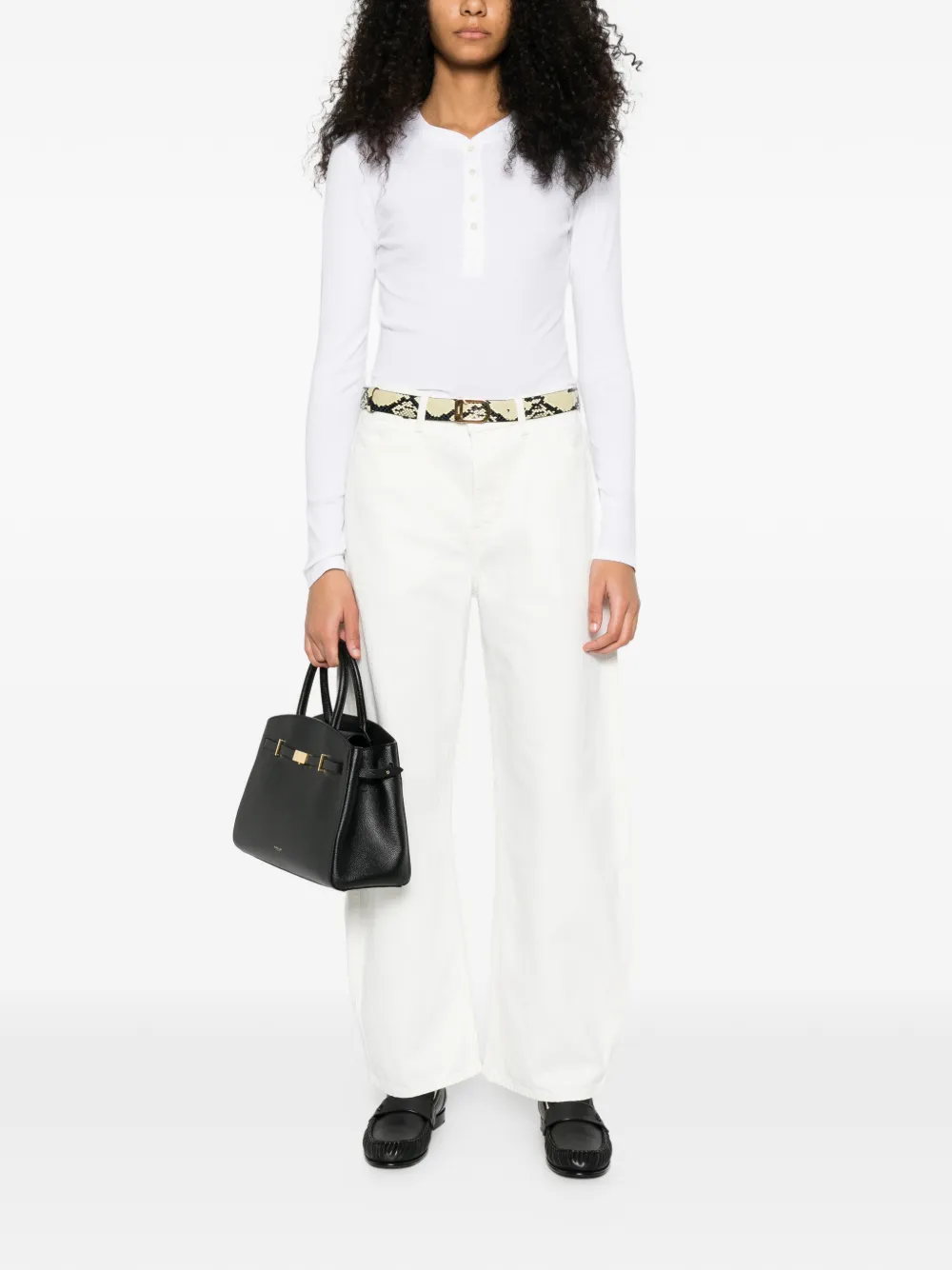 Nili Lotan Jordan Henley polotop met knopen - Wit