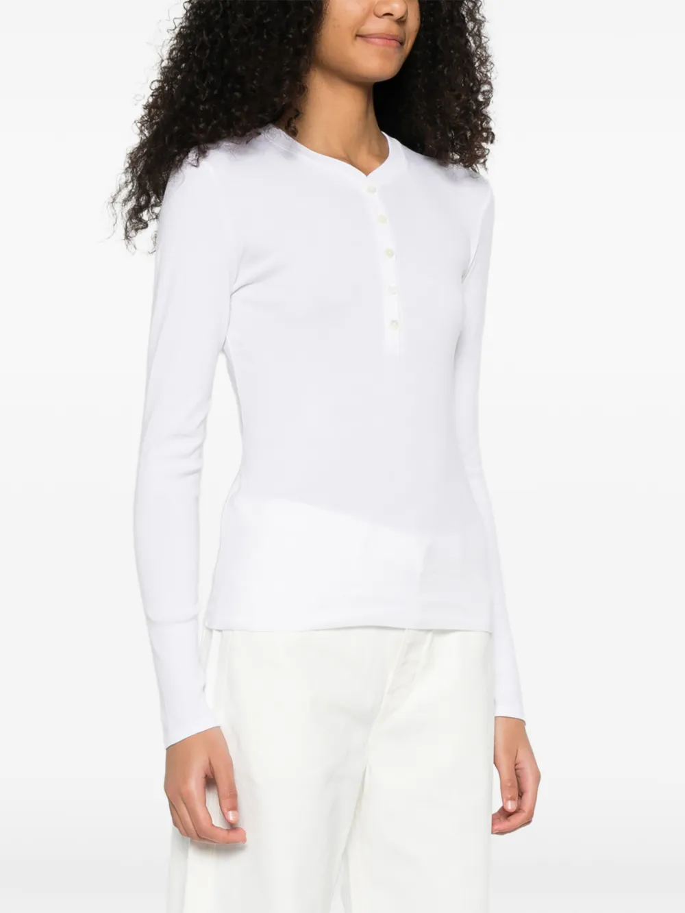 Nili Lotan Jordan Henley polotop met knopen Wit