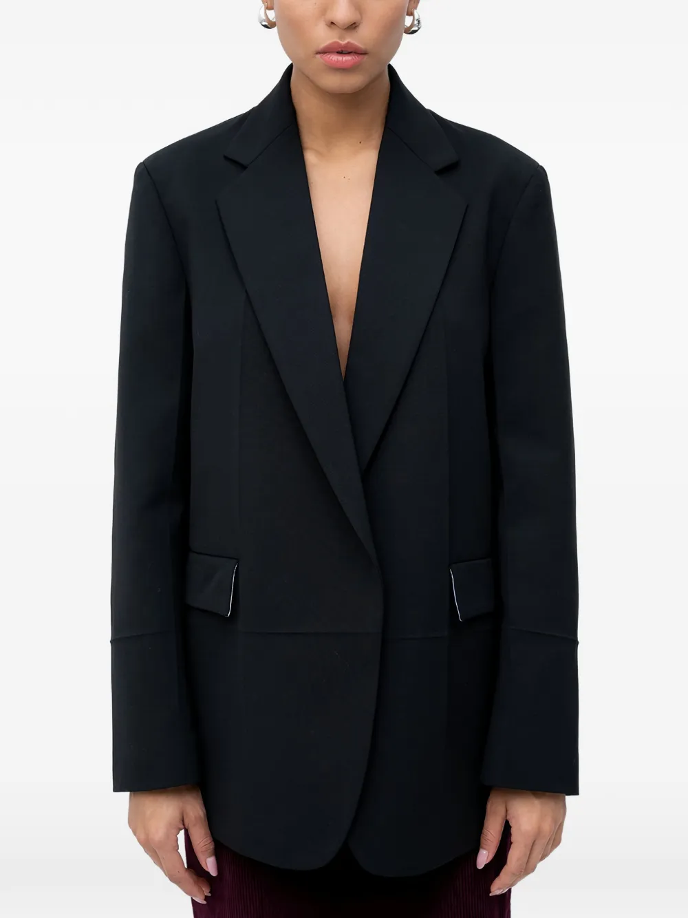 Nº21 notched-lapel blazer | Black | Image 1