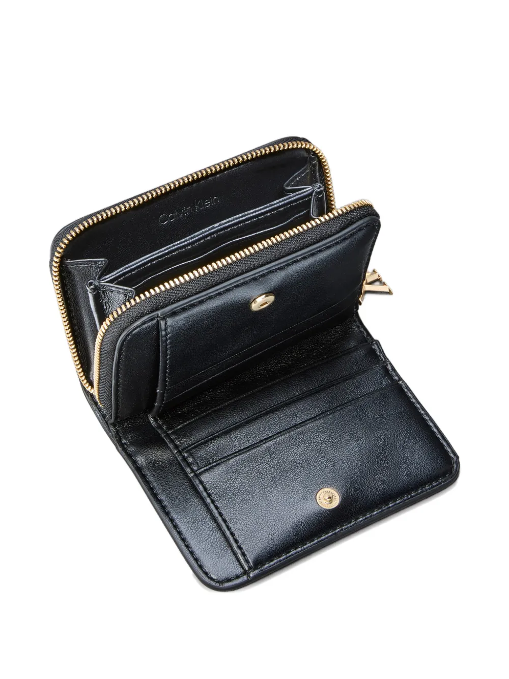 Calvin Klein Zip-fastening Leather Wallet - Black 