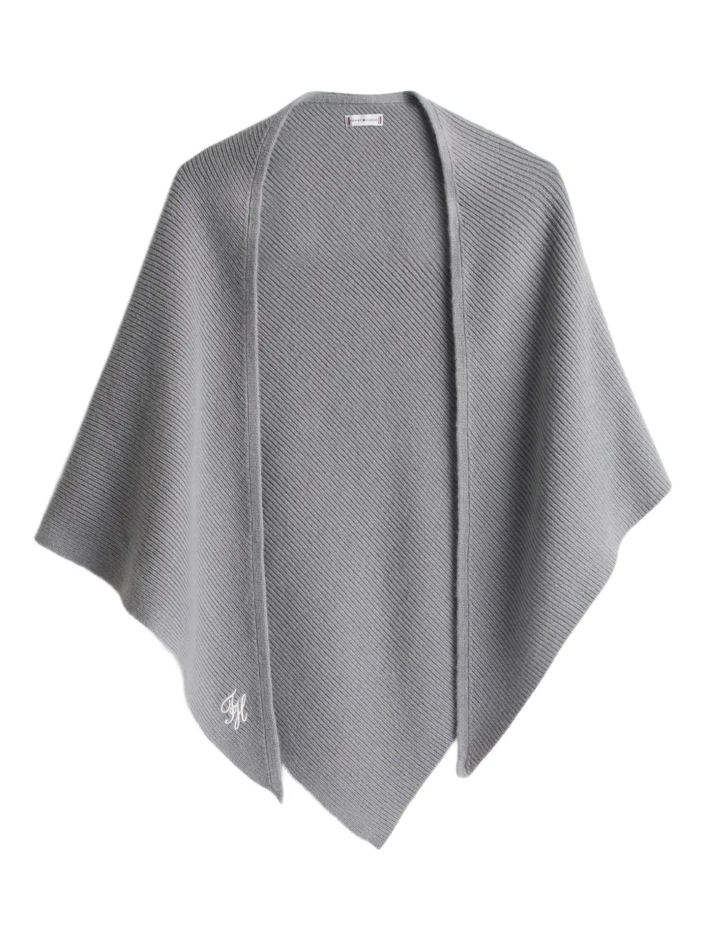 Tommy Hilfiger embroidered shawl | Grey | Image 1