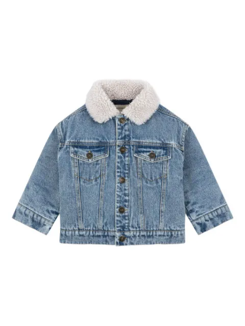 Konges Sløjd shearling collar graphic jacket