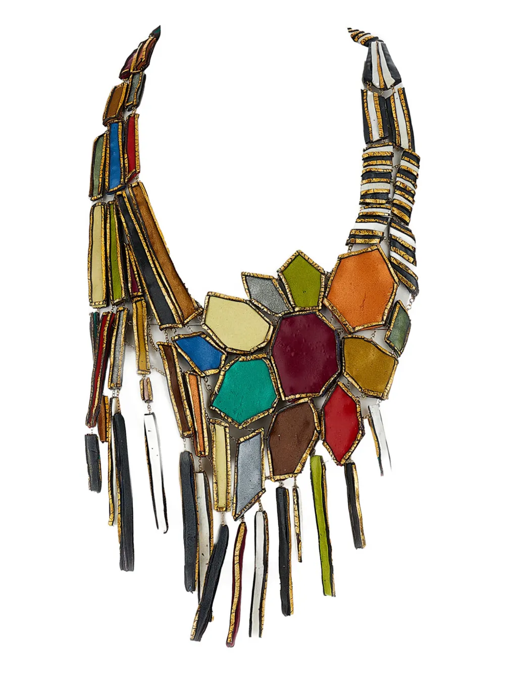 Gfw Handmade Geometrical-shapes Necklace In Gold