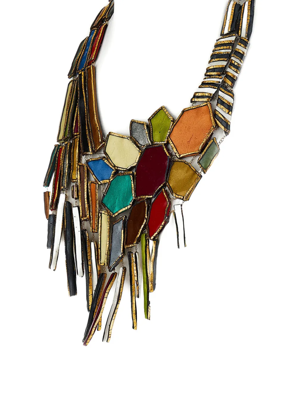 Gfw Handmade Geometrical-shapes Necklace In Gold