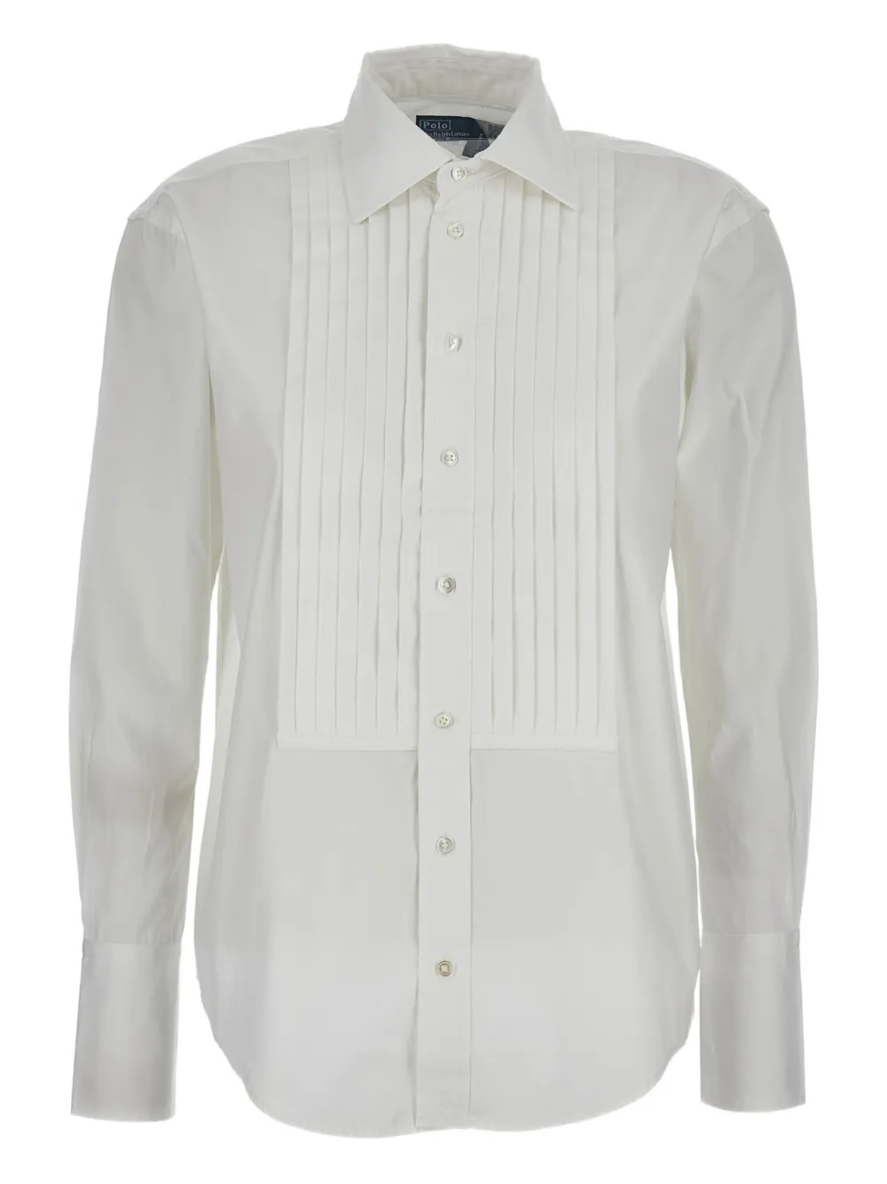 Polo Ralph Lauren Long-sleeved Curved Hem Shirt In White