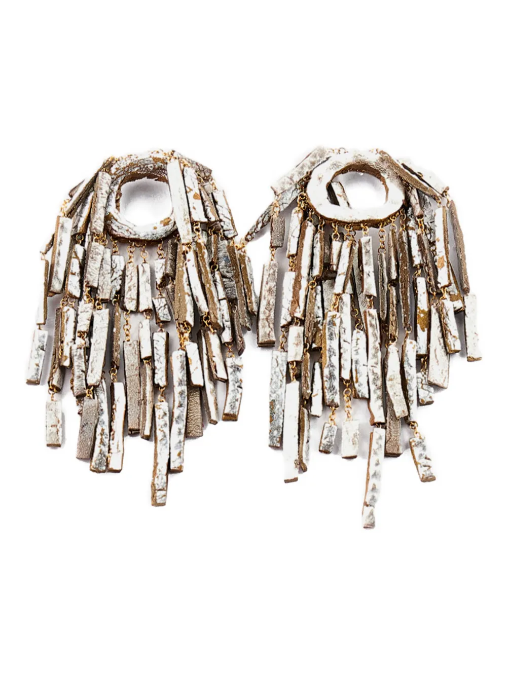 Gfw Handmade Rectangular-shape Earrings In Silver