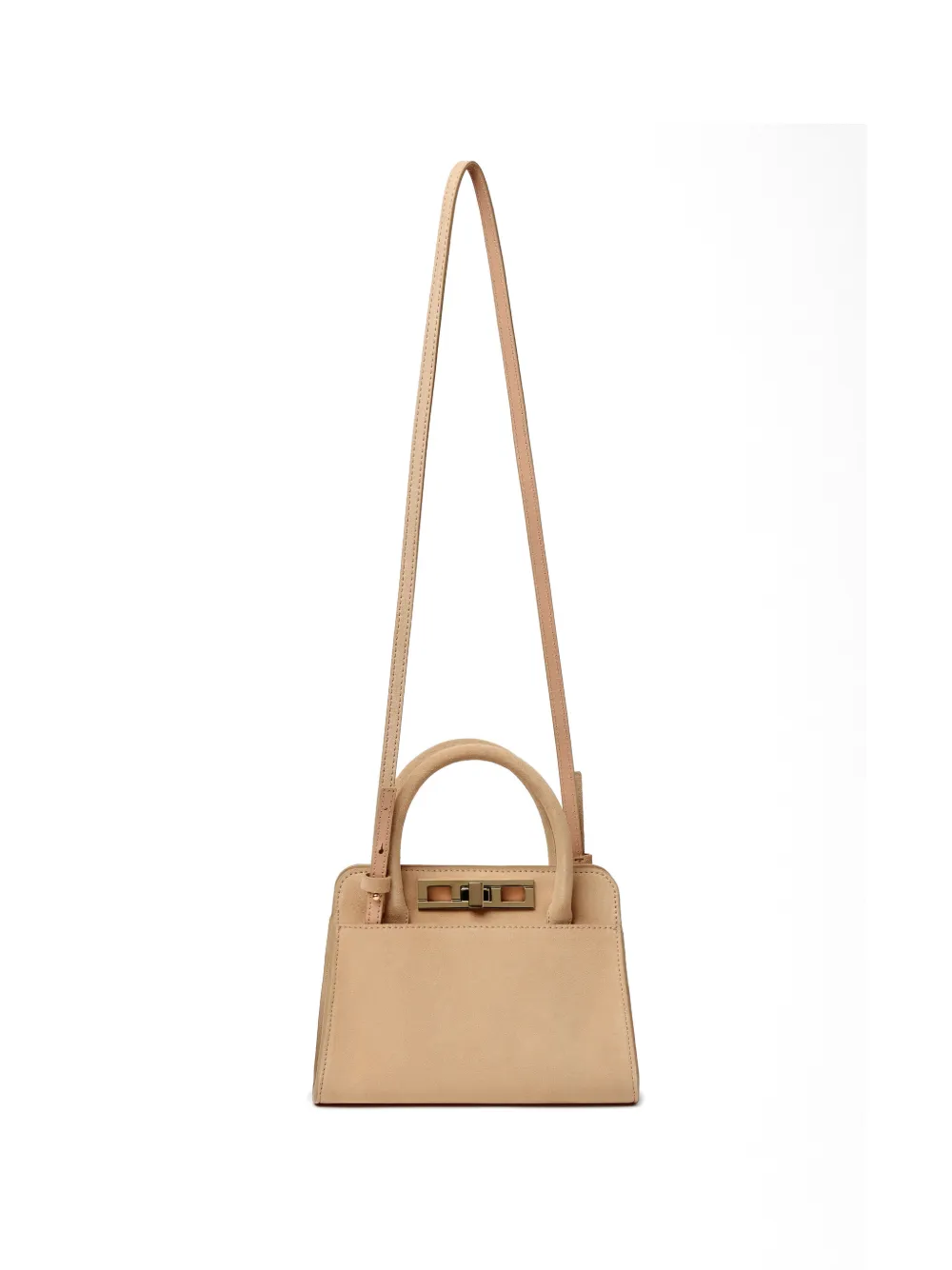 Fabiana Filippi turn-lock suede tote bag - Toni neutri