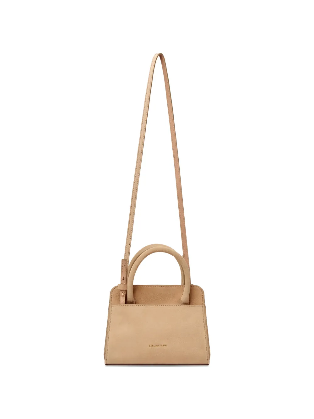 Fabiana Filippi Suède shopper met draaislot Beige