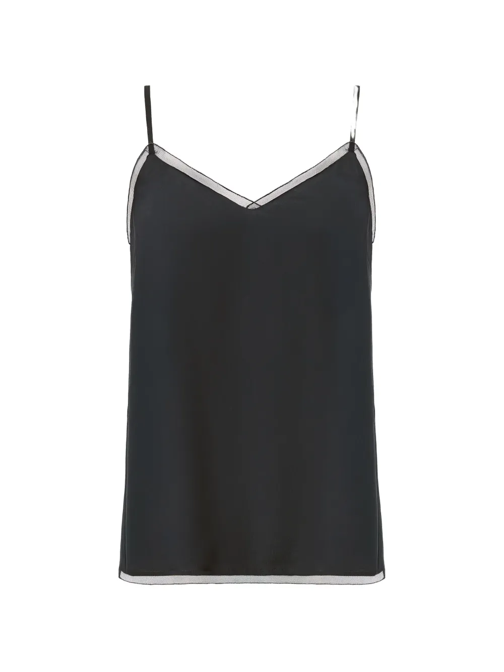 Fabiana Filippi v-neck trim top - Schwarz