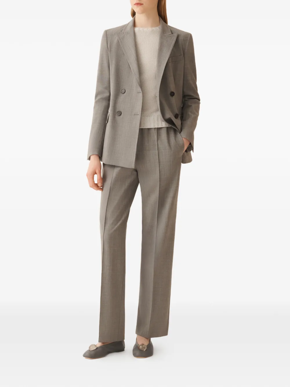 Fabiana Filippi Trui met ronde hals Beige