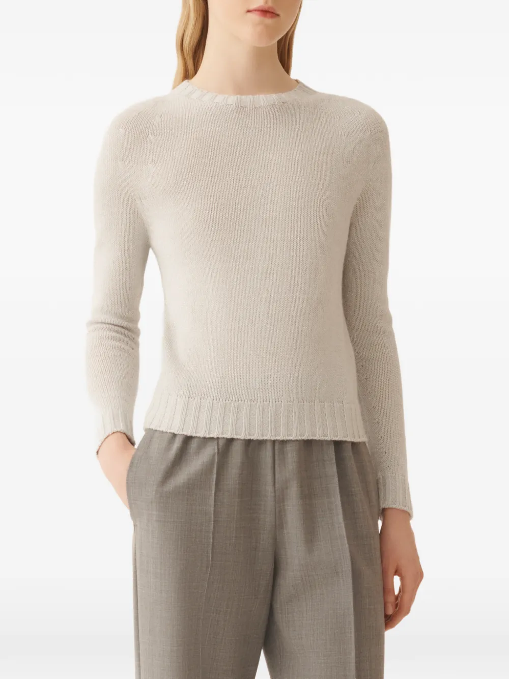 Fabiana Filippi Trui met ronde hals Beige
