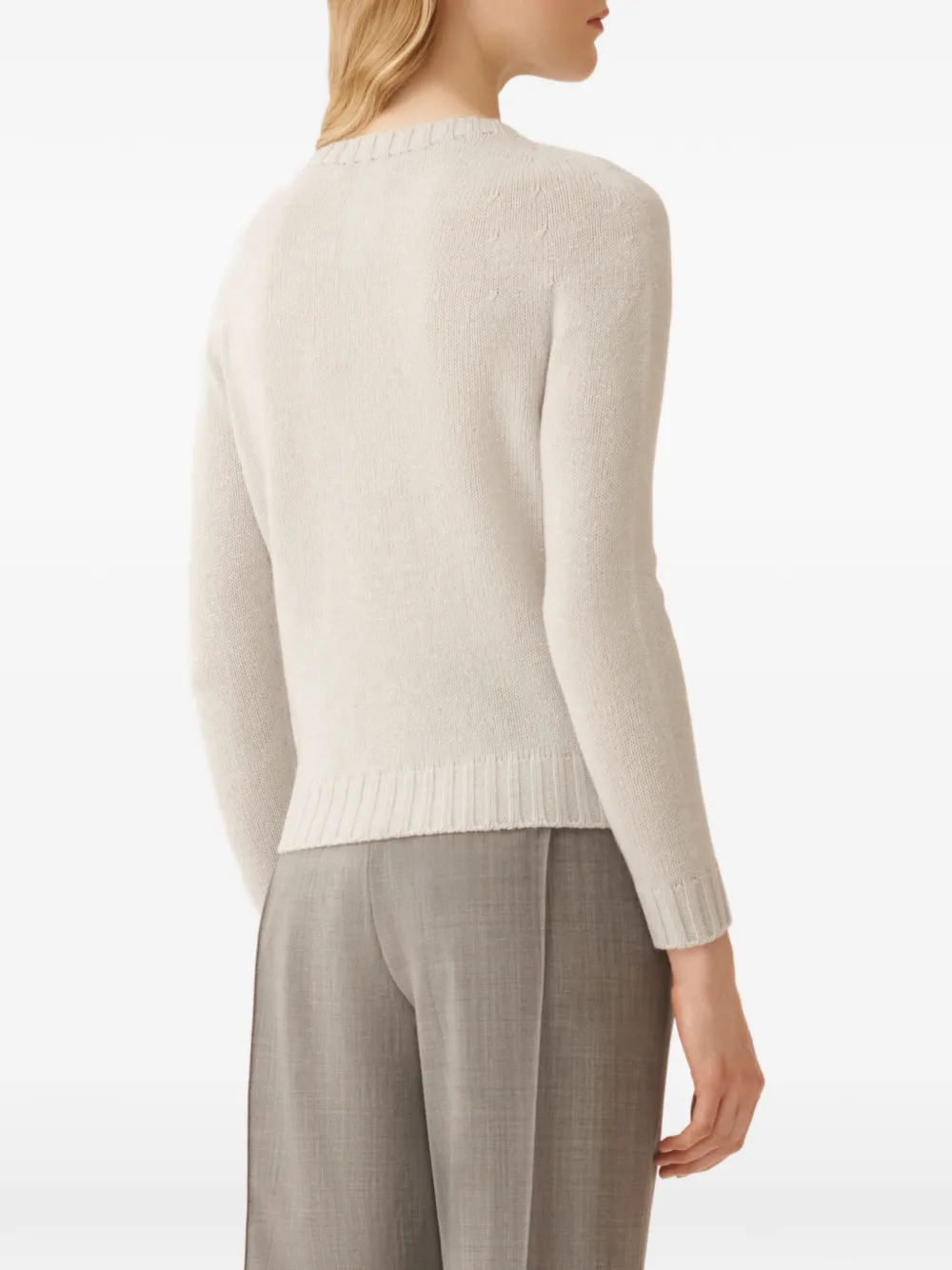 Fabiana Filippi Trui met ronde hals Beige