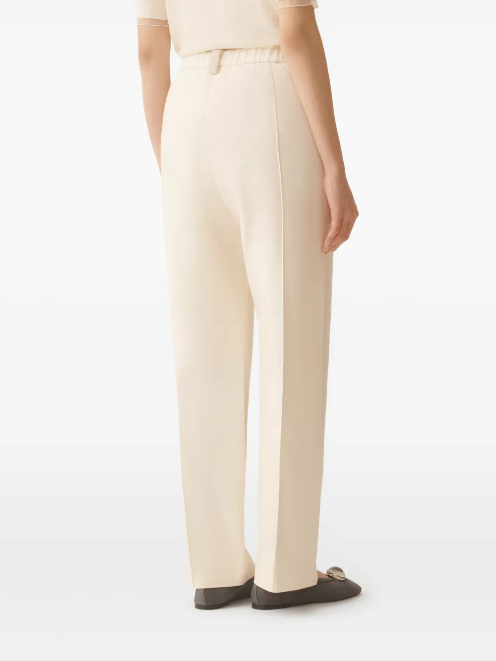 Fabiana Filippi Broek met elastische tailleband Beige