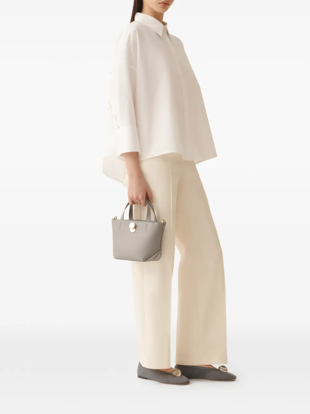Fabiana Filippi Broek met elastische tailleband Beige