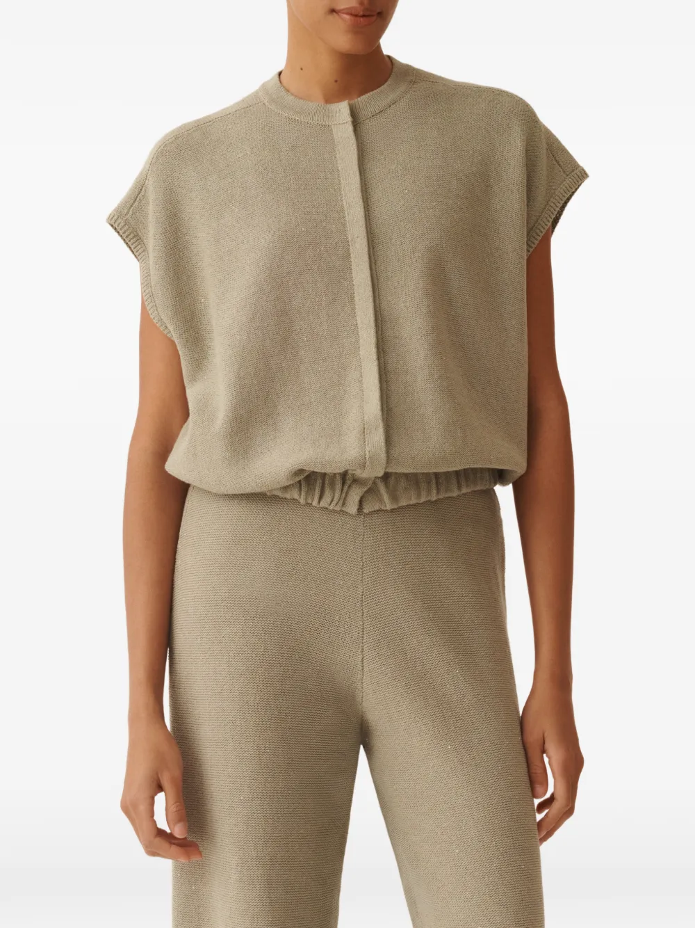 Fabiana Filippi Vest met knopen Beige