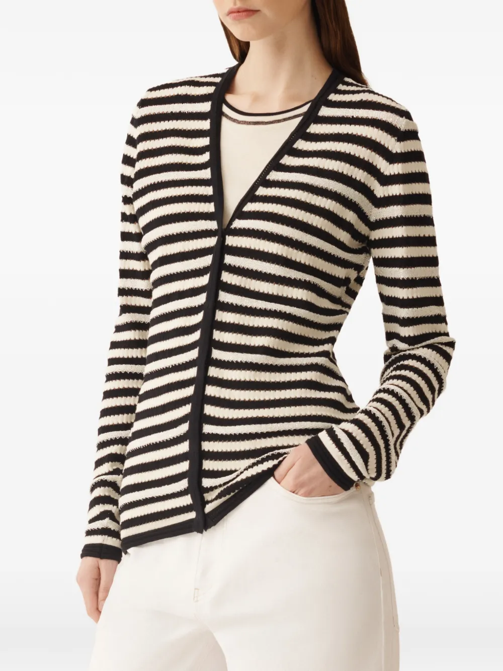 Fabiana Filippi Vest met V-hals Beige