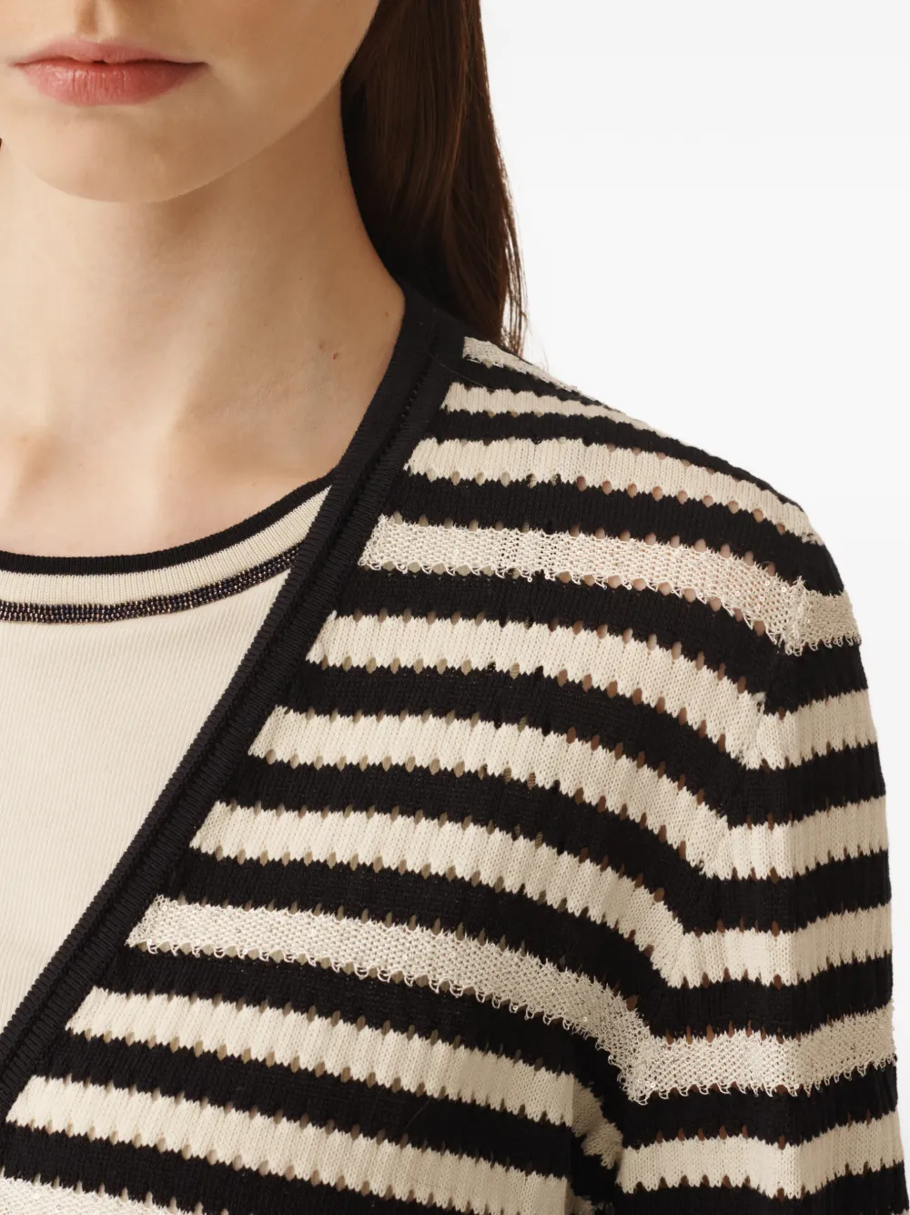 Fabiana Filippi Vest met V-hals Beige