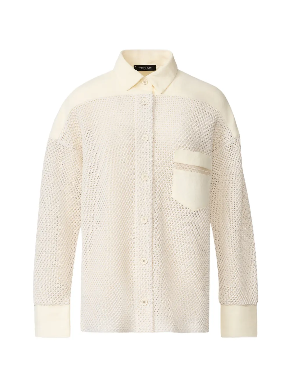 Fabiana Filippi pocket knitted shirt - Neutrals