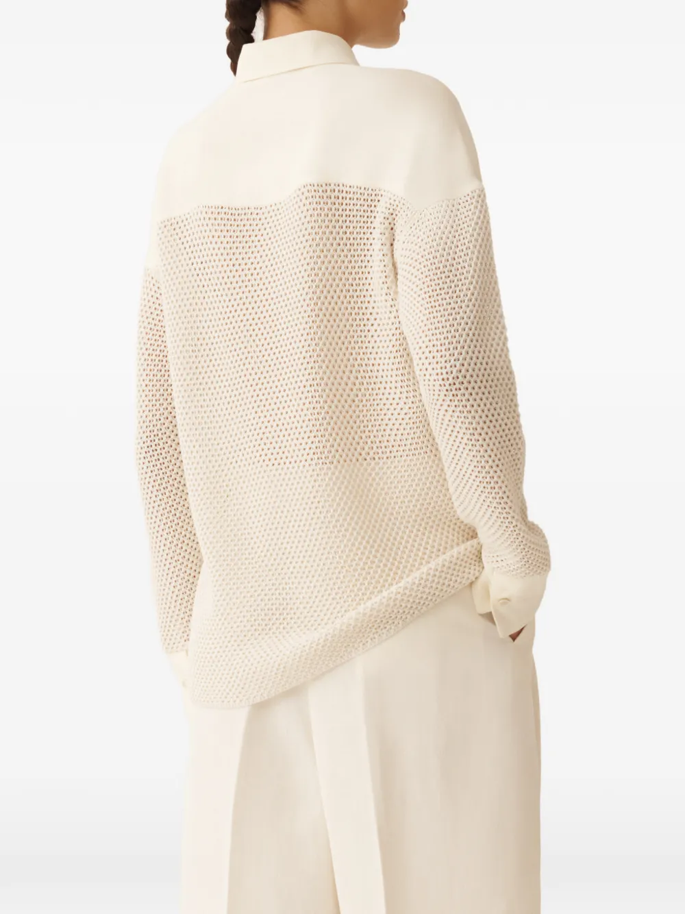Fabiana Filippi Gebreide blouse met zak Beige