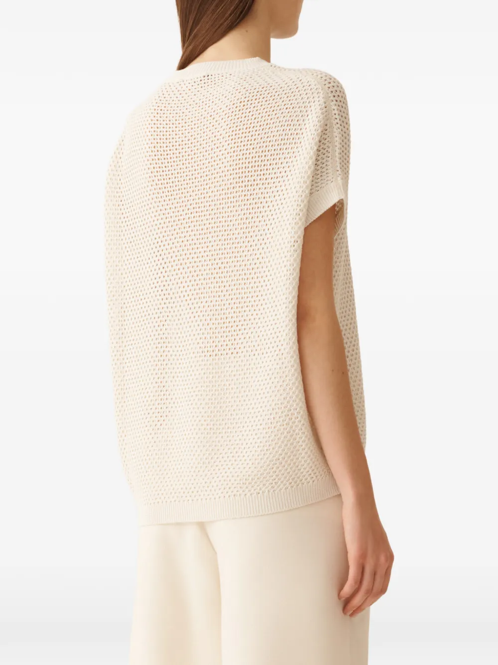 Fabiana Filippi Mouwloze top Beige
