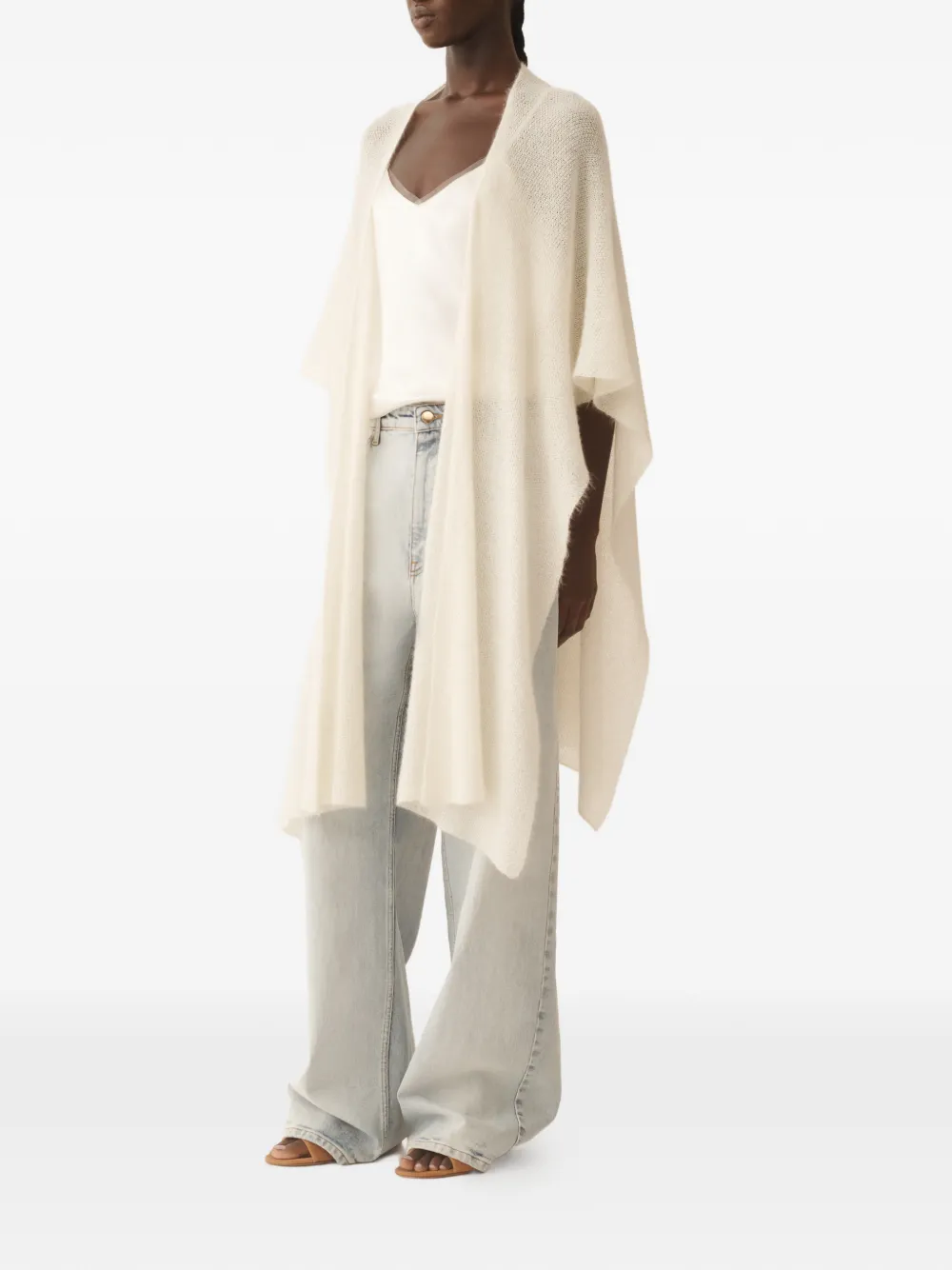  Fabiana Filippi Fine-knit Cape - Neutrals 