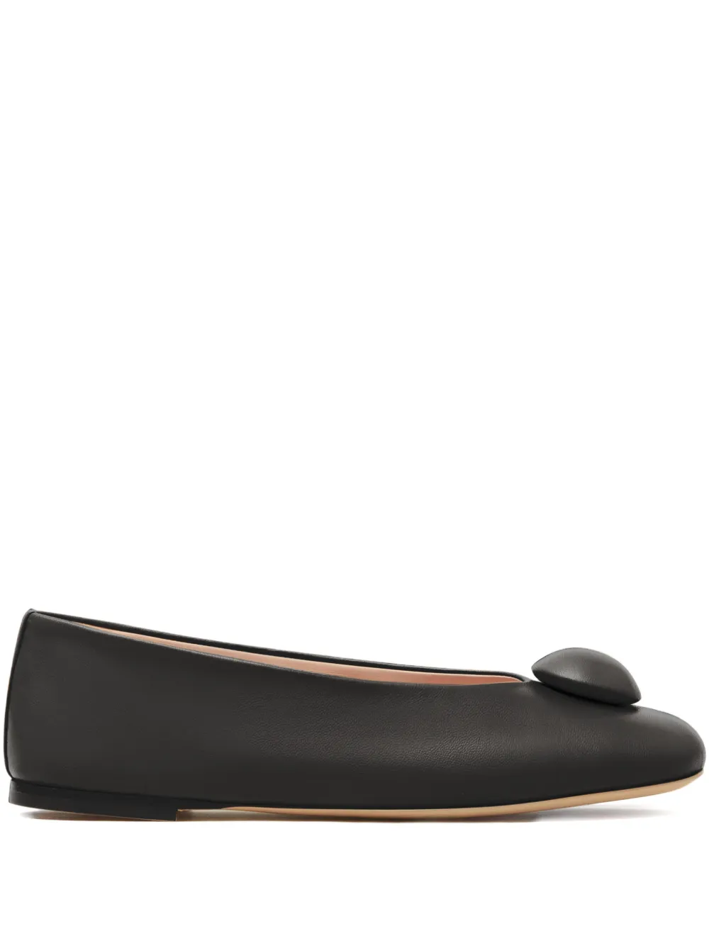Fabiana Filippi circular-detail ballet flats - Schwarz