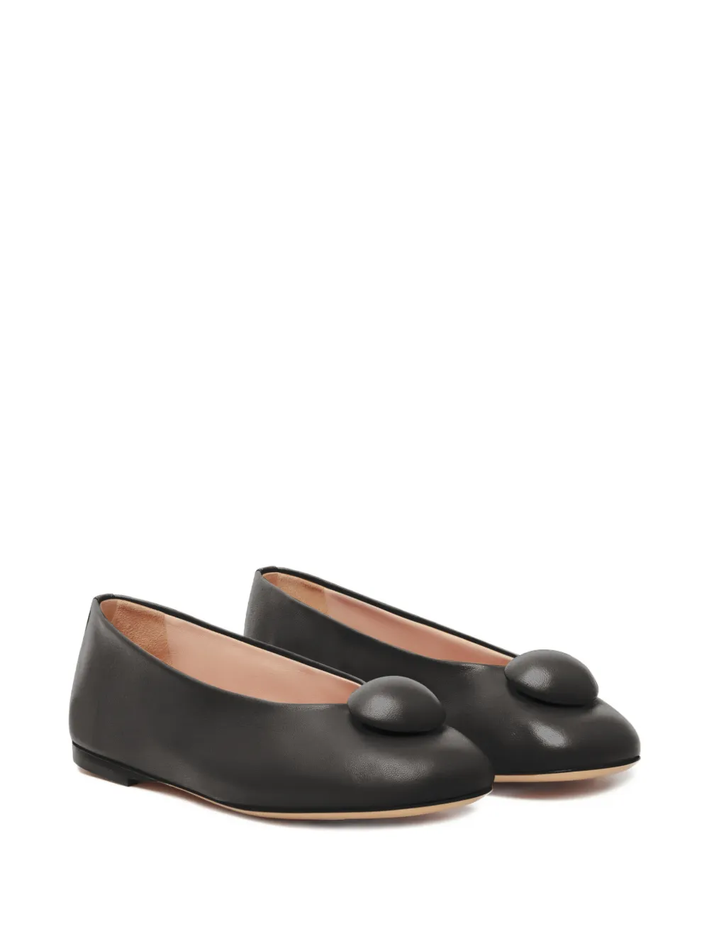 Fabiana Filippi circular-detail ballet flats - Zwart