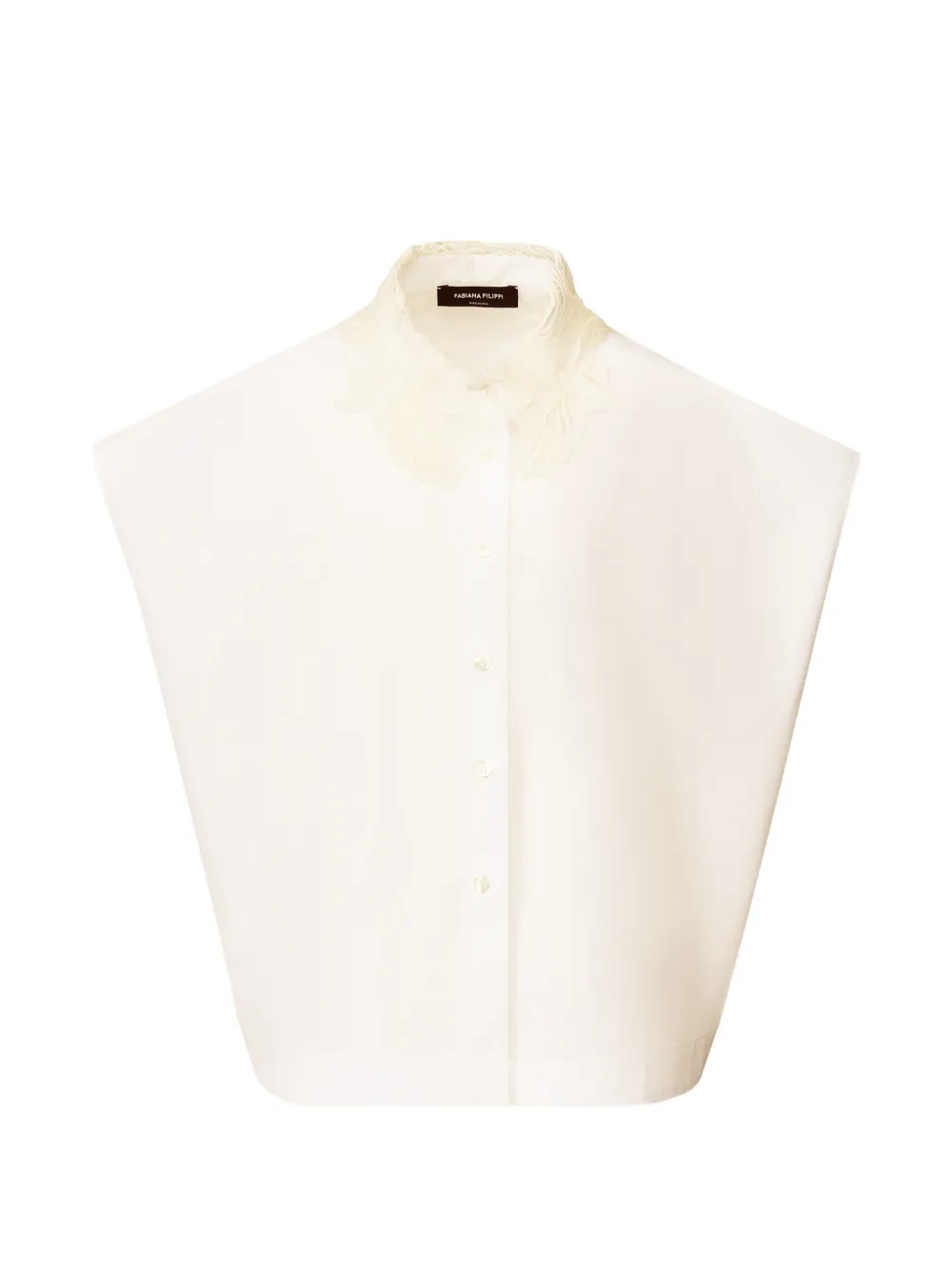 Fabiana Filippi lace collared shirt - Weiß
