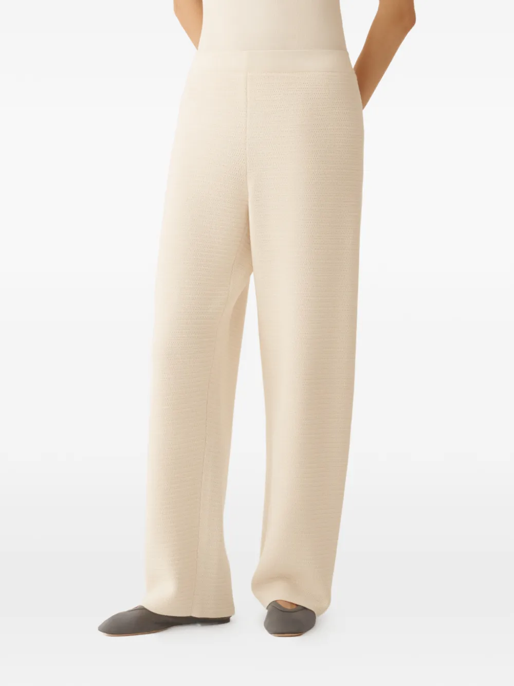 Fabiana Filippi Gebreide broek Beige