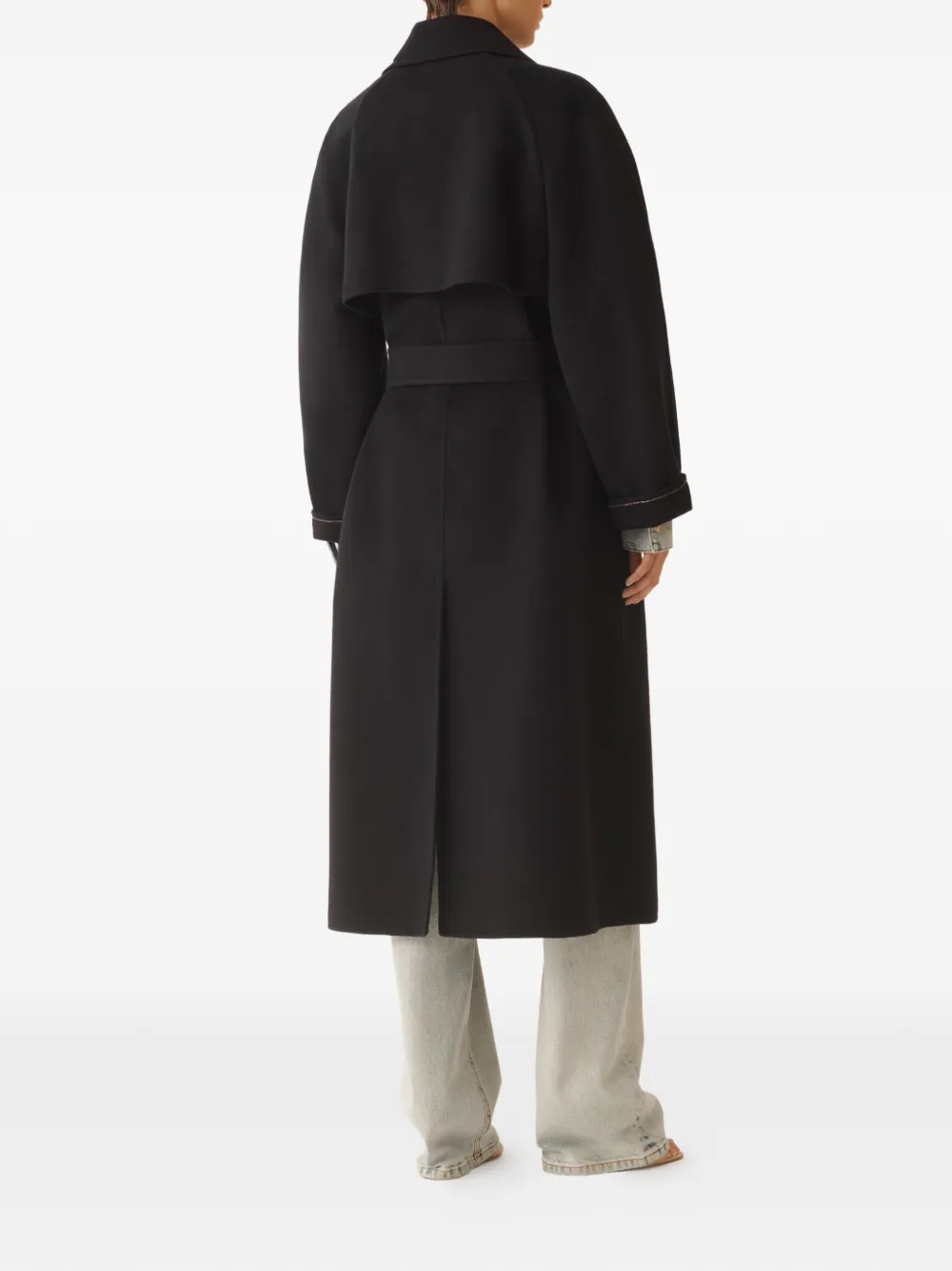 Fabiana Filippi Trenchcoat met ceintuur Blauw