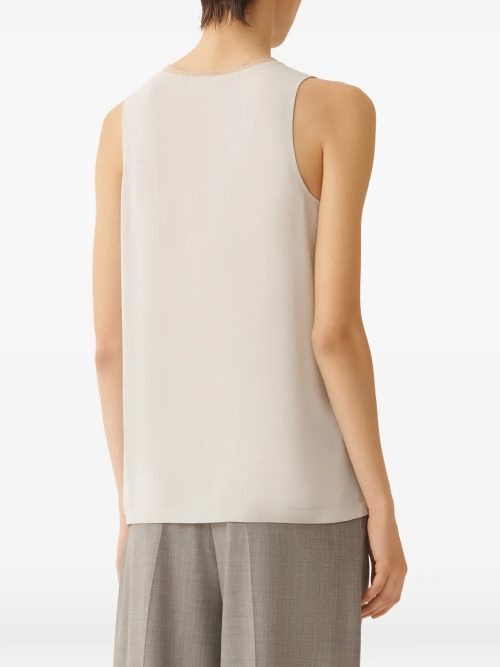 Fabiana Filippi Mouwloze top Beige