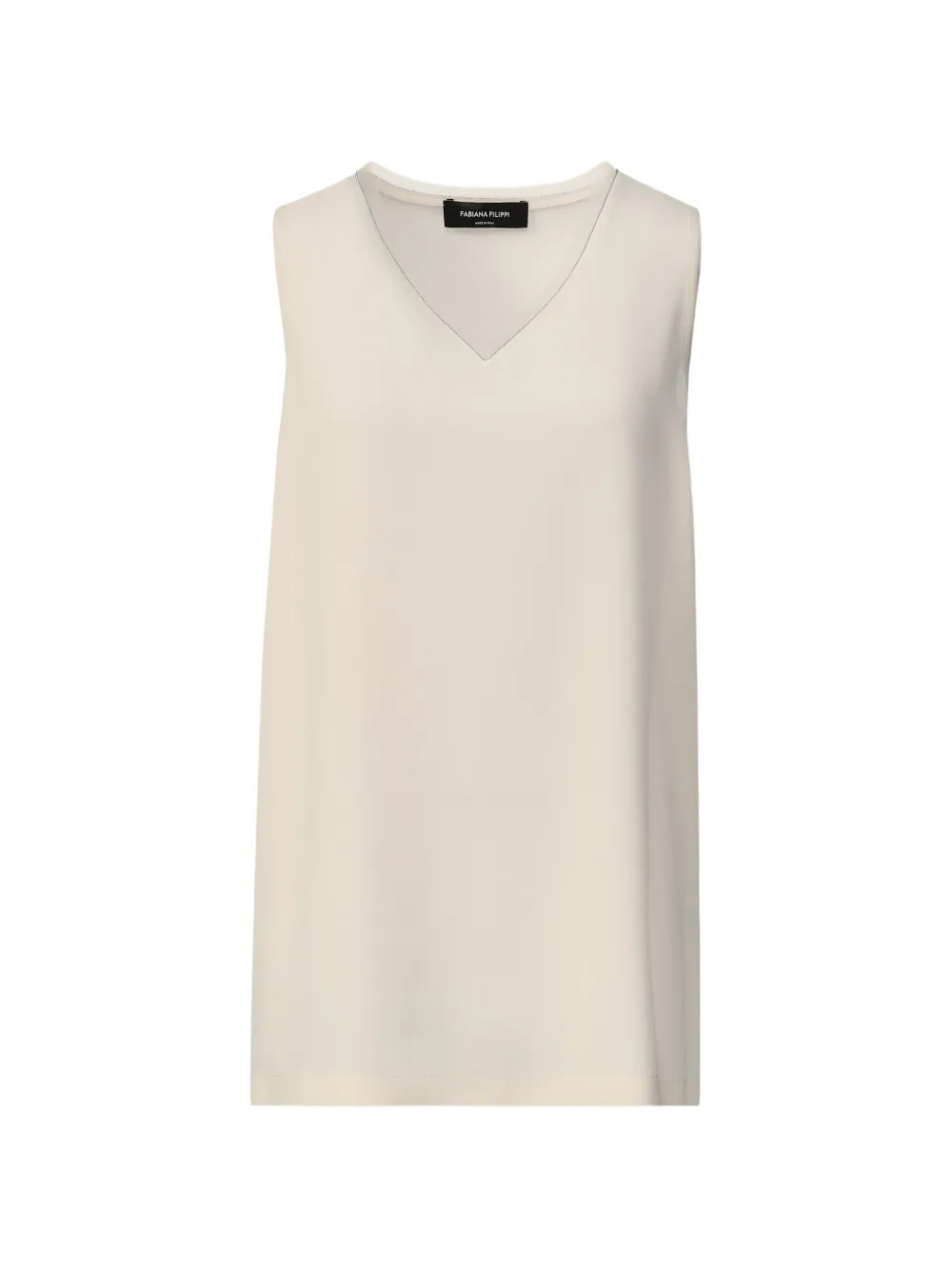 Fabiana Filippi V-neck sleeveless top - Toni neutri