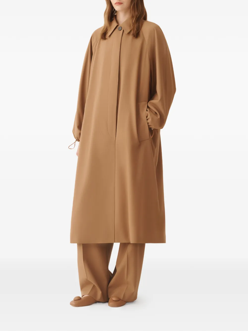  Fabiana Filippi Drawstring Coat - Brown 