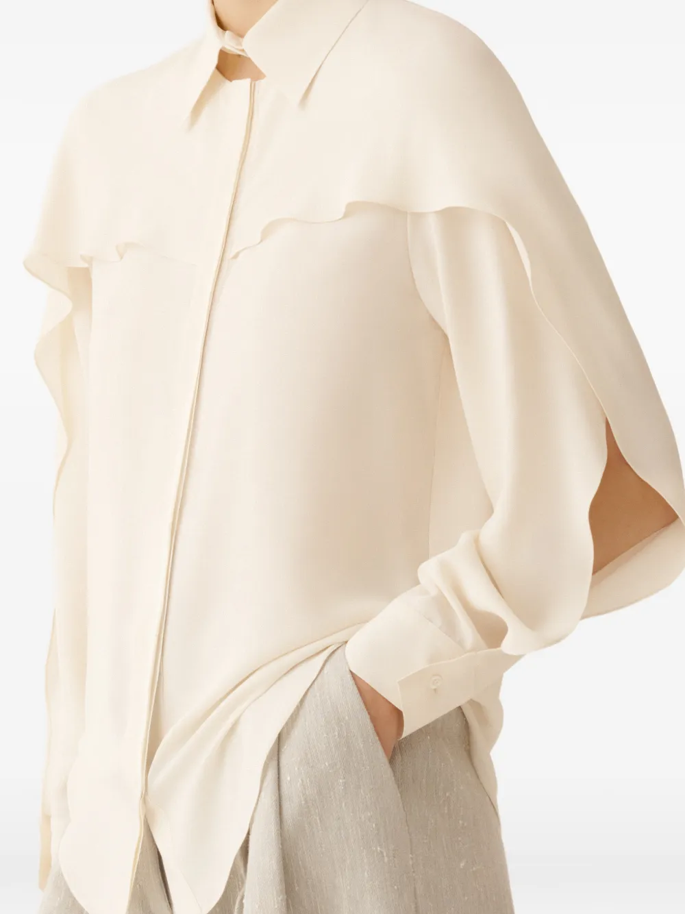 Ruffled Sleeve Shirt