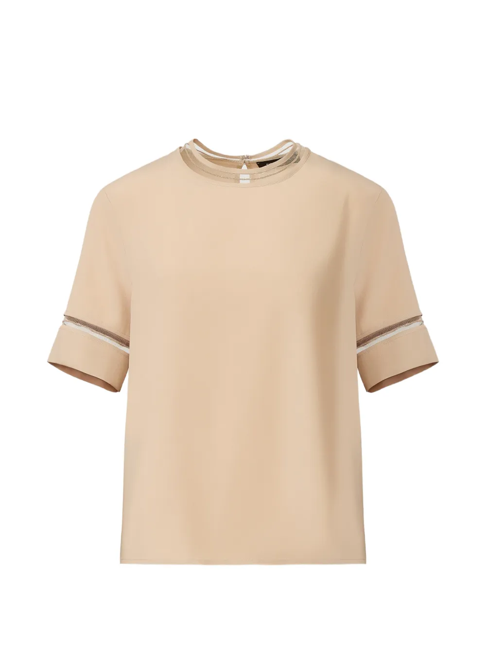 Fabiana Filippi crepe de chine top - Nude