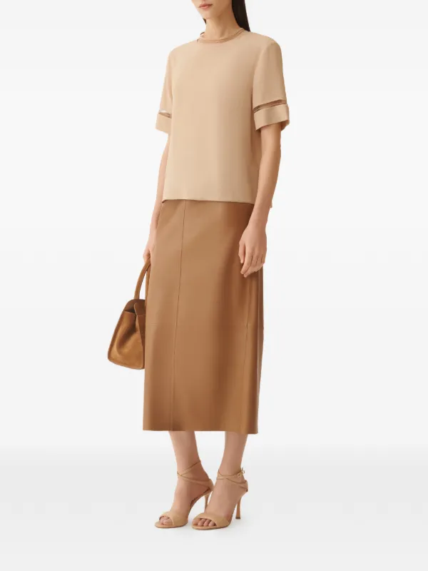 FABIANA FILIPPI☆本日限定Sale! Fabiana Filippi Crepe De Chine Top | Neutrals | FARFETCH