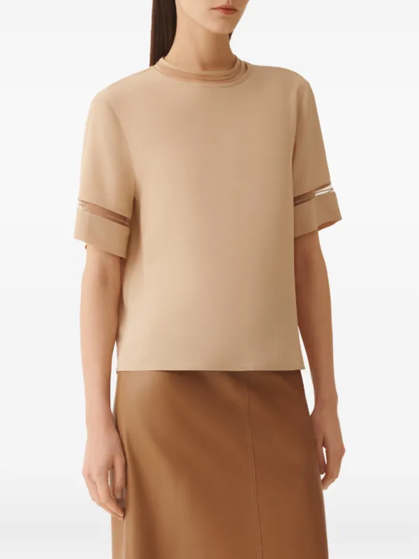 Fabiana Filippi Crepe De Chine Top | Neutrals | FARFETCH