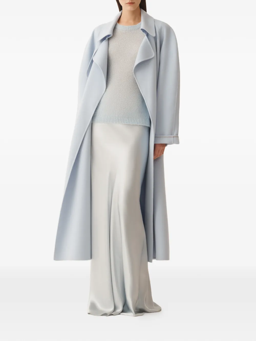 Fabiana Filippi belted overcoat - Blauw