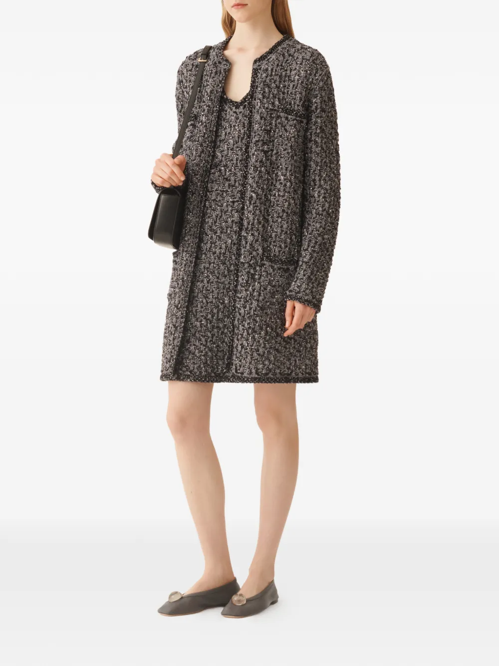 Fabiana Filippi V-neck sleeveless dress - Grijs