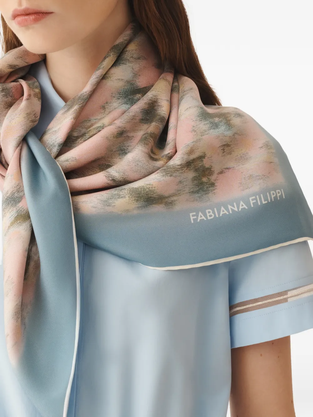 Fabiana Filippi Sjaal met patroon Roze
