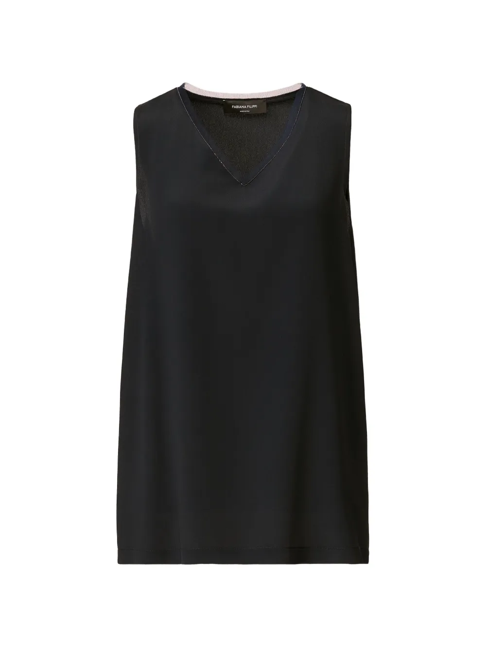 Fabiana Filippi V-neck sleveless top - Nero