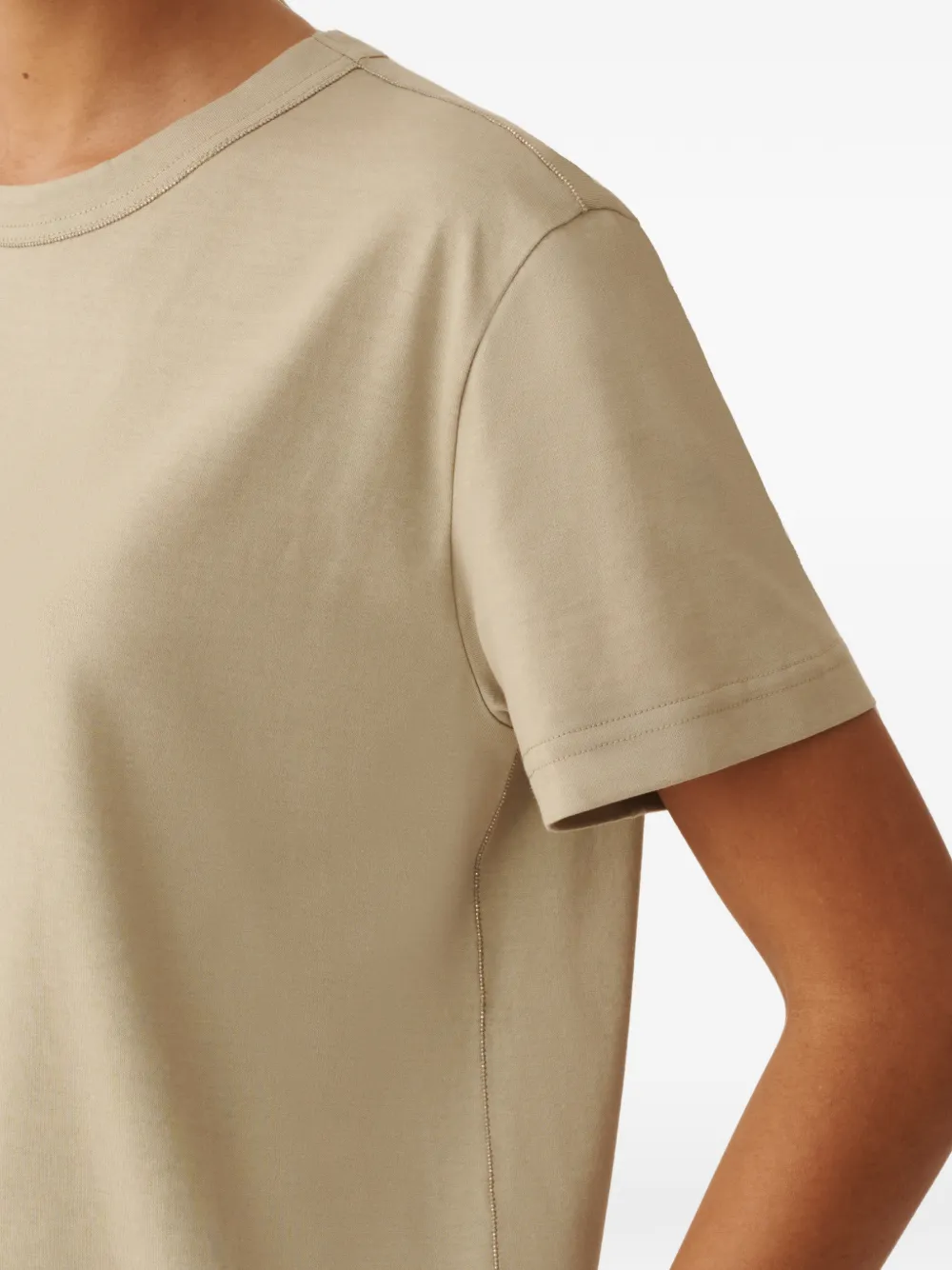 Fabiana Filippi T-shirt met ronde hals Beige