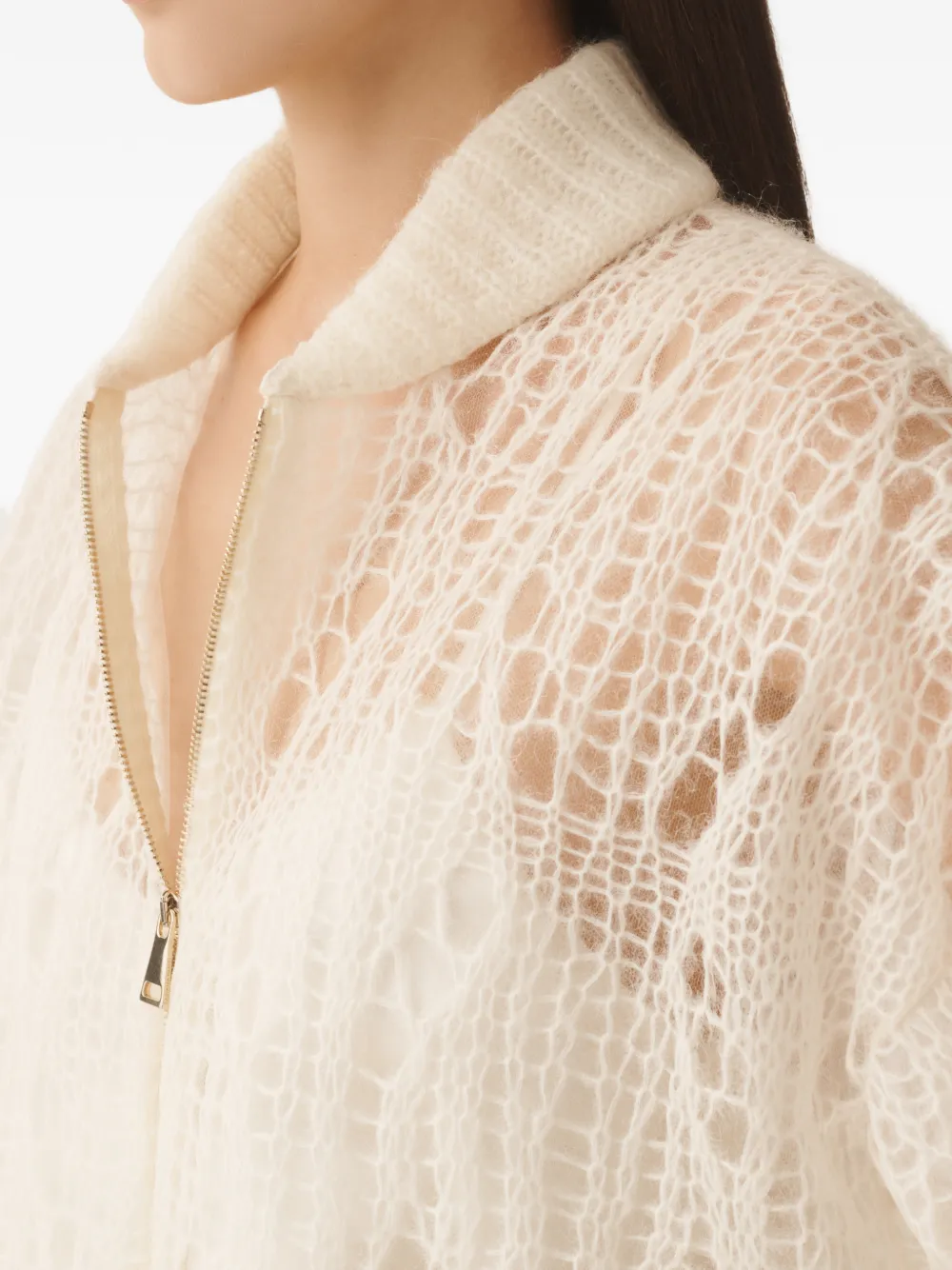 Fabiana Filippi Vest met rits Beige