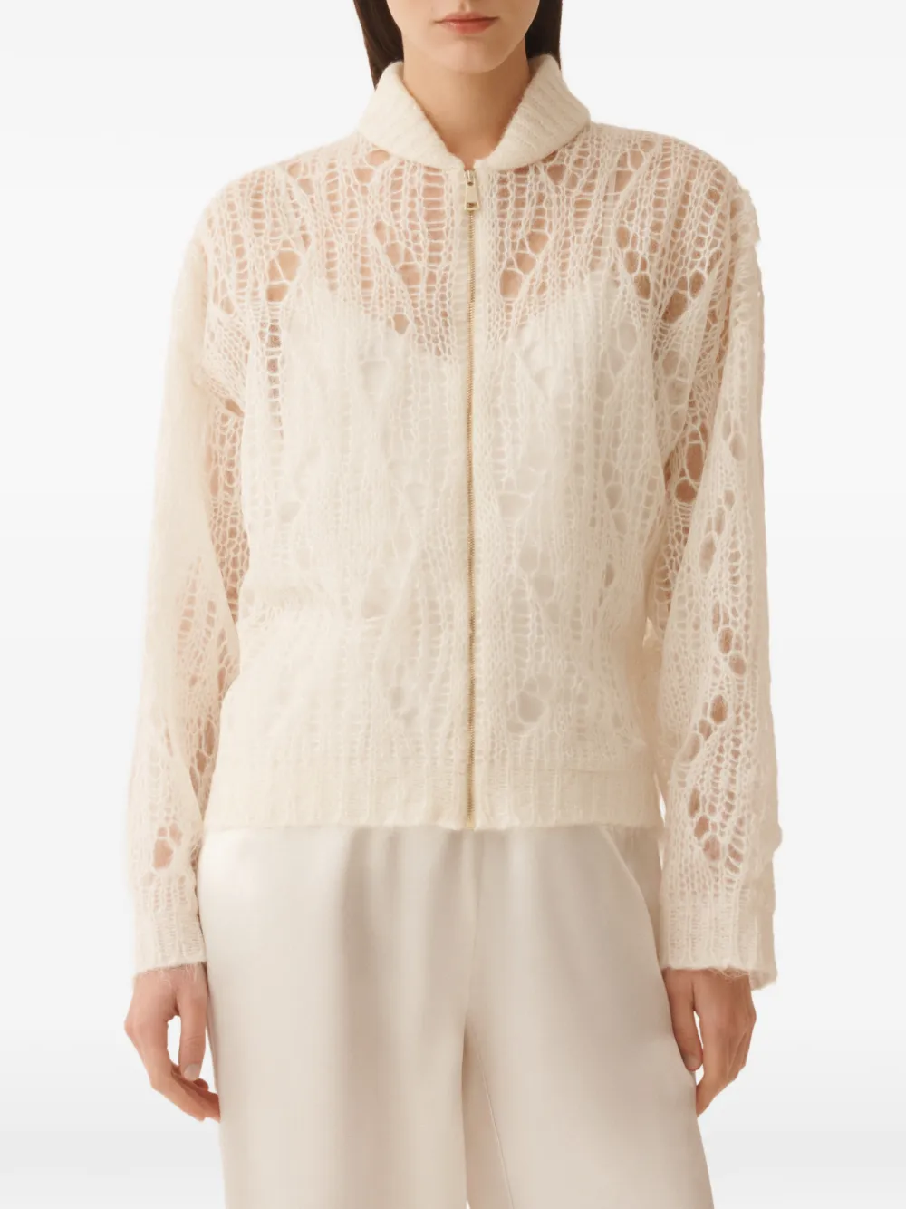 Fabiana Filippi Vest met rits Beige