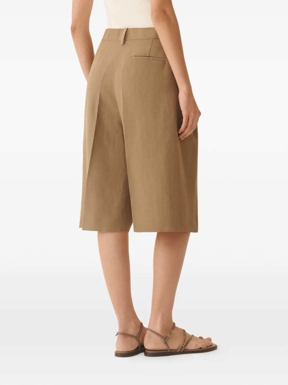 Fabiana Filippi Geplooide shorts met zak Bruin
