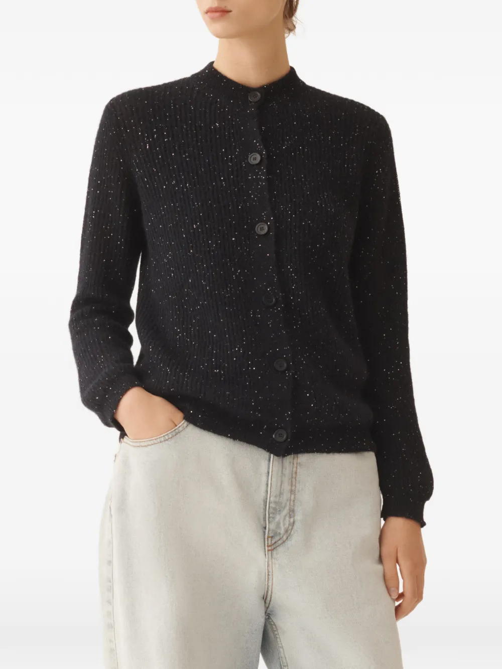Fabiana Filippi Vest met pailletten Zwart