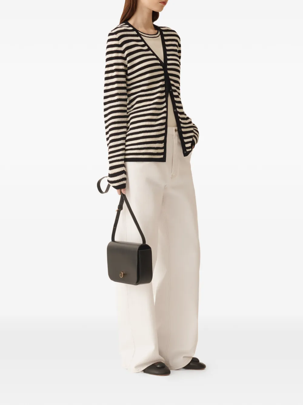Fabiana Filippi Mouwloze top met ronde hals Beige