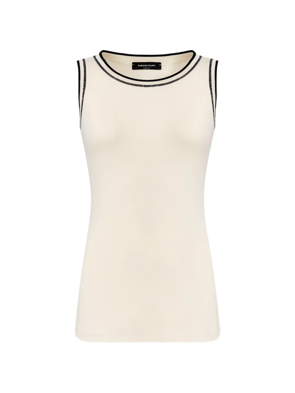 Fabiana Filippi Top smanicato girocollo - Toni neutri